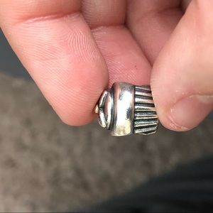 Two tone SS w 14k YG cupcake pandora charm